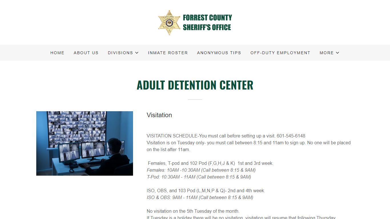 Correctional Facility - Forrest County Sheriff's Office