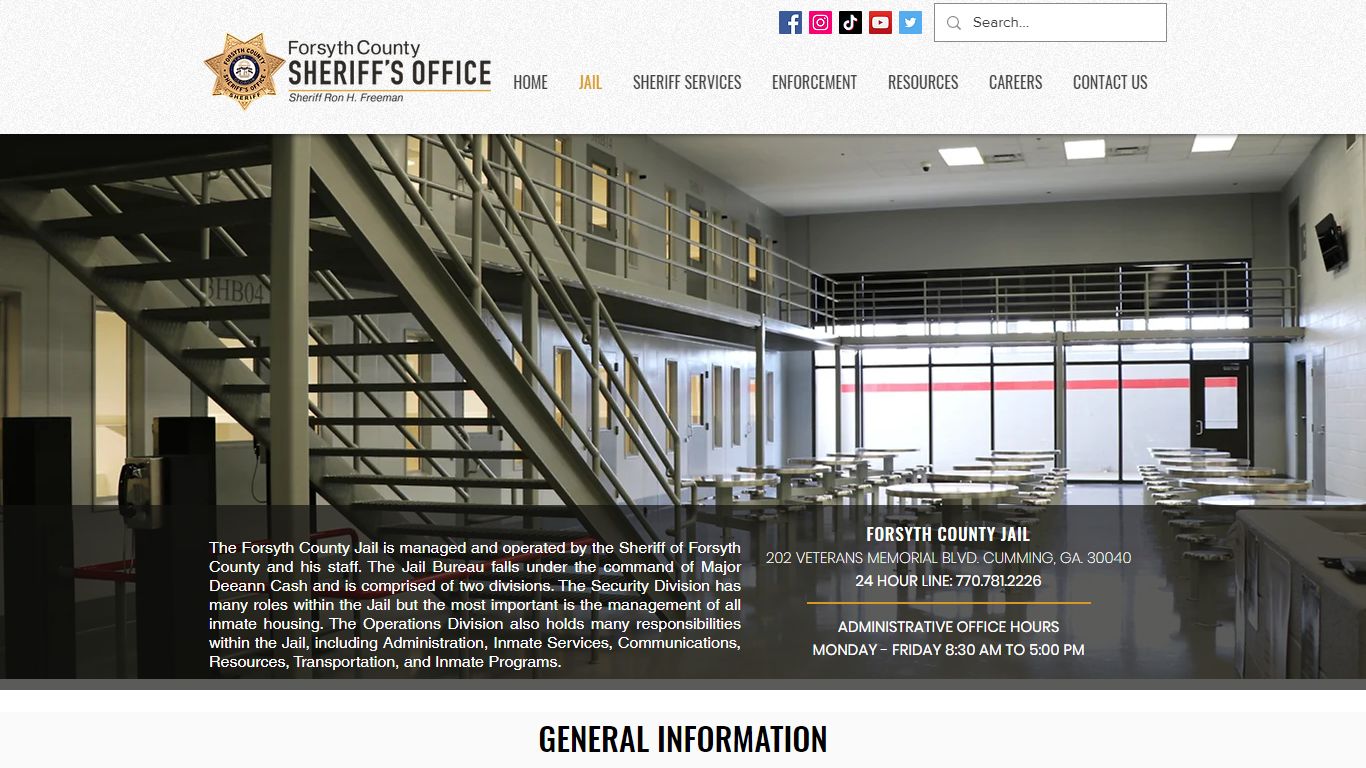 JAIL | Forsyth County Sheriff's Office, GA