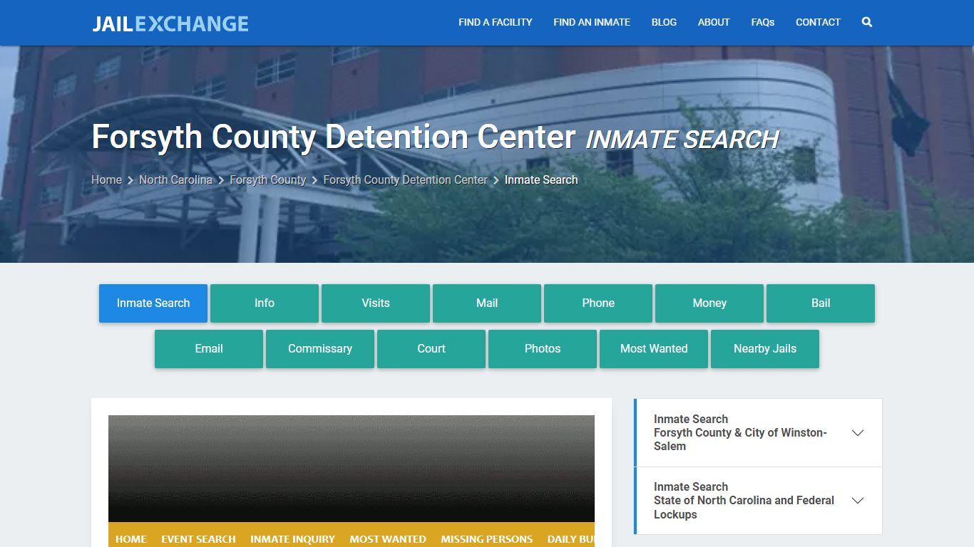 Forsyth County Detention Center Inmate Search - Jail Exchange