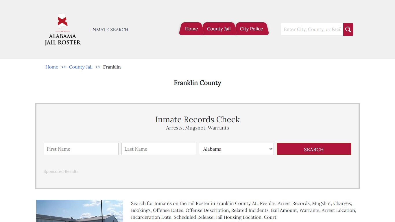 Franklin County | Alabama Jail Inmate Search