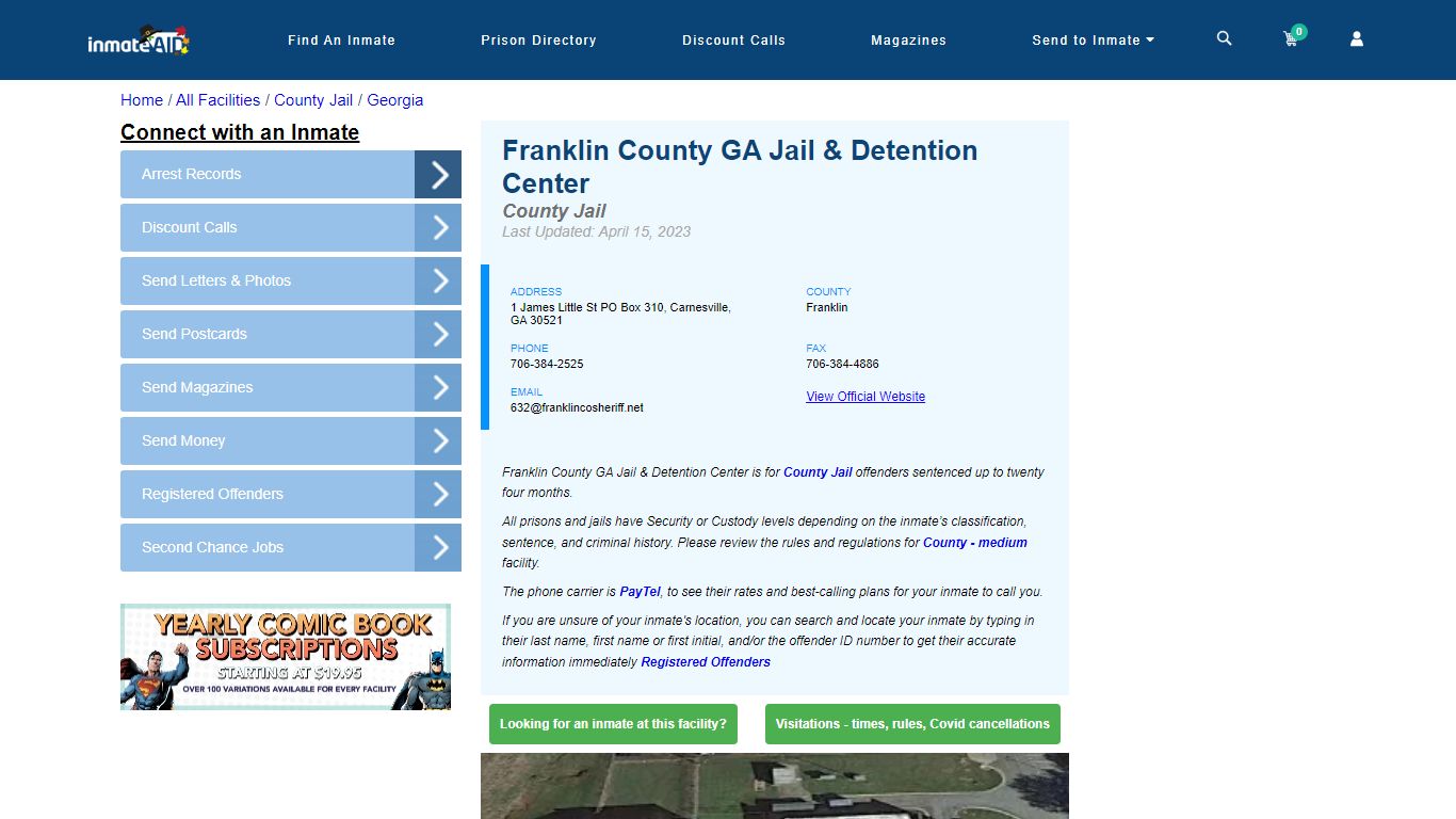 Franklin County GA Jail & Detention Center - Inmate Locator ...