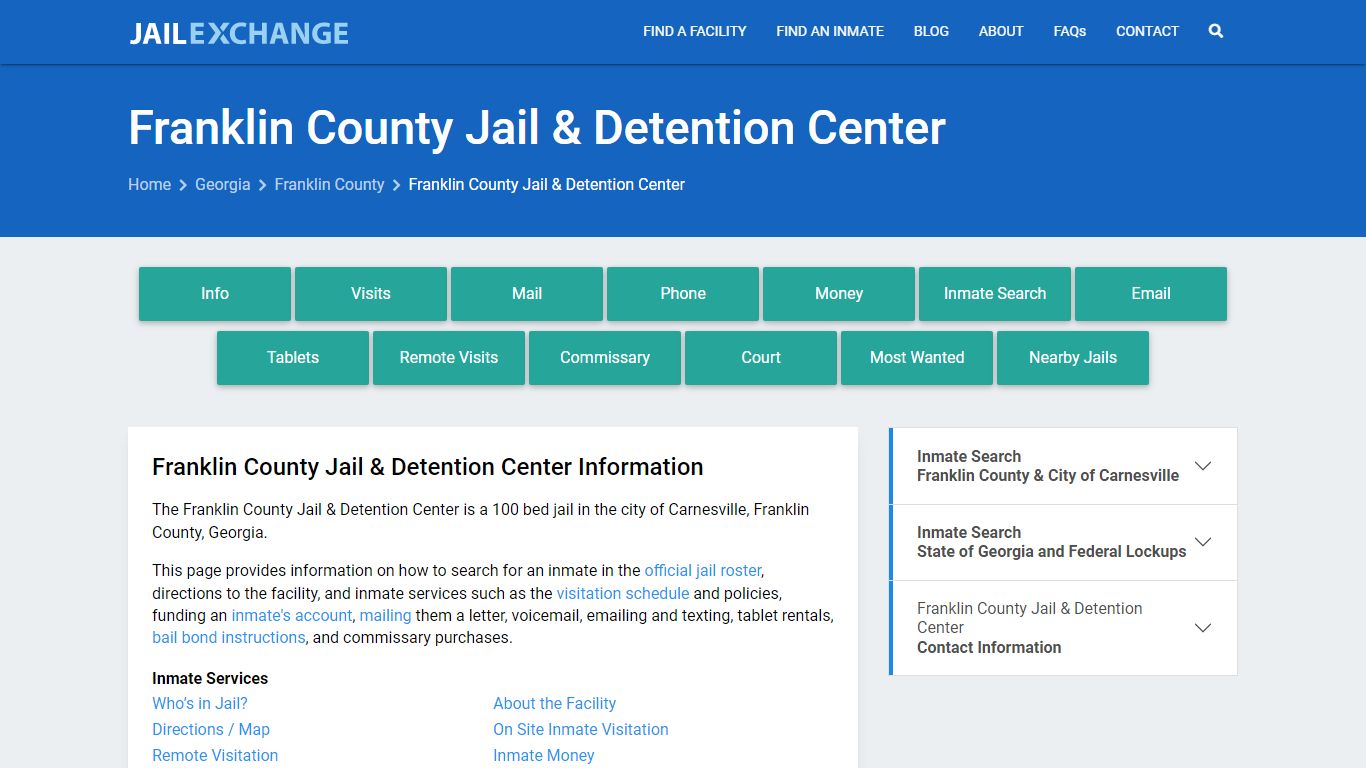 Franklin County Jail & Detention Center - Jail Exchange