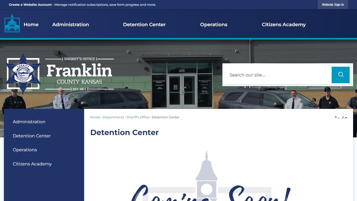 Detention Center | Franklin County, KS - Official Website