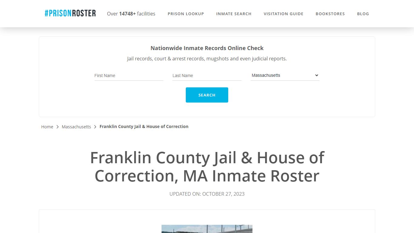 Franklin County Jail & House of Correction, MA Inmate Roster - Prisonroster