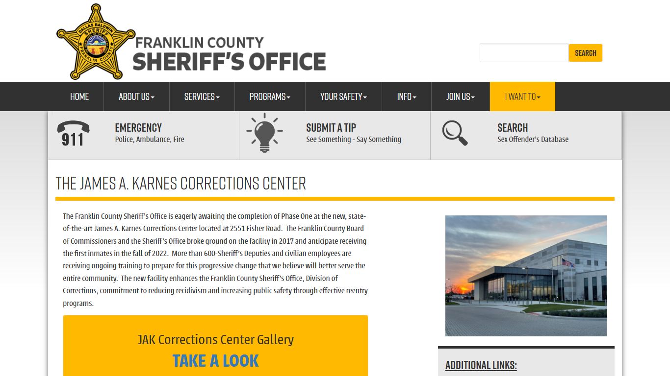 The james a. karnes corrections center - Franklin County, Ohio