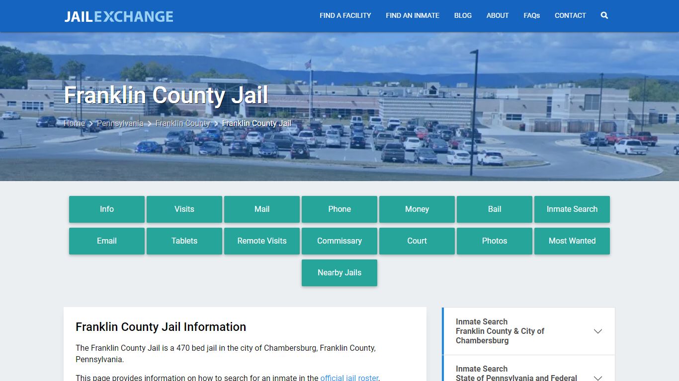 Franklin County Jail, PA Inmate Search, Information