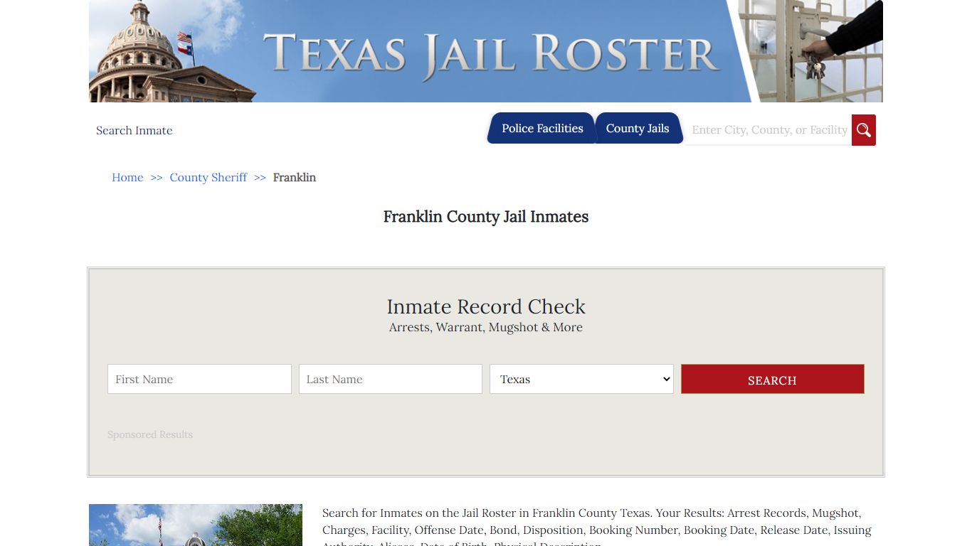 Franklin County Jail Inmates | Jail Roster Search