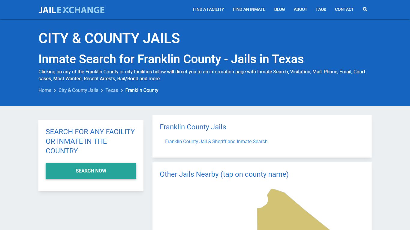 Inmate Search for Franklin County | Jails in Texas - Jail Exchange