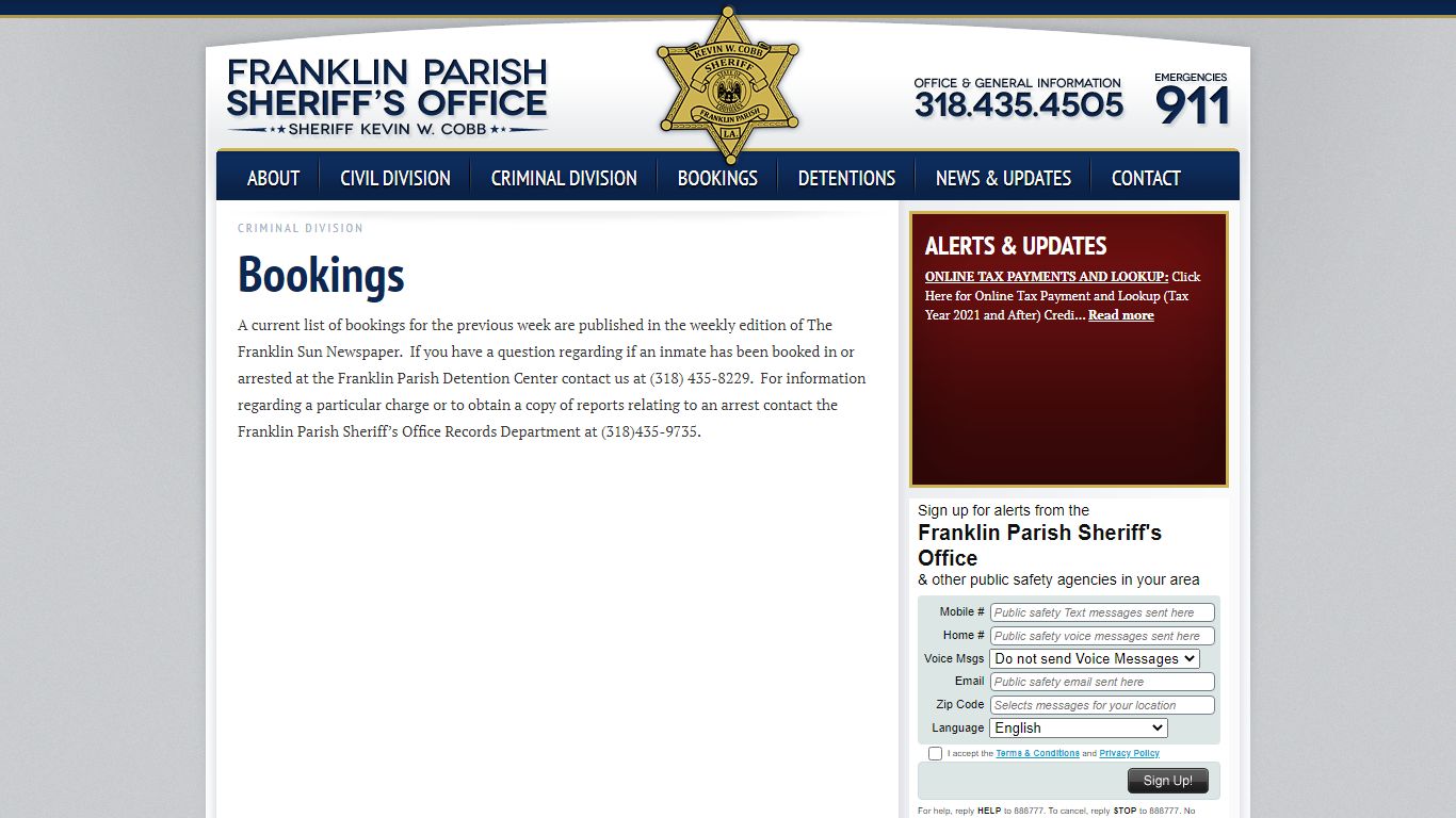 Franklin Parish Sheriff's Office — Serving the Parish of Franklin ...