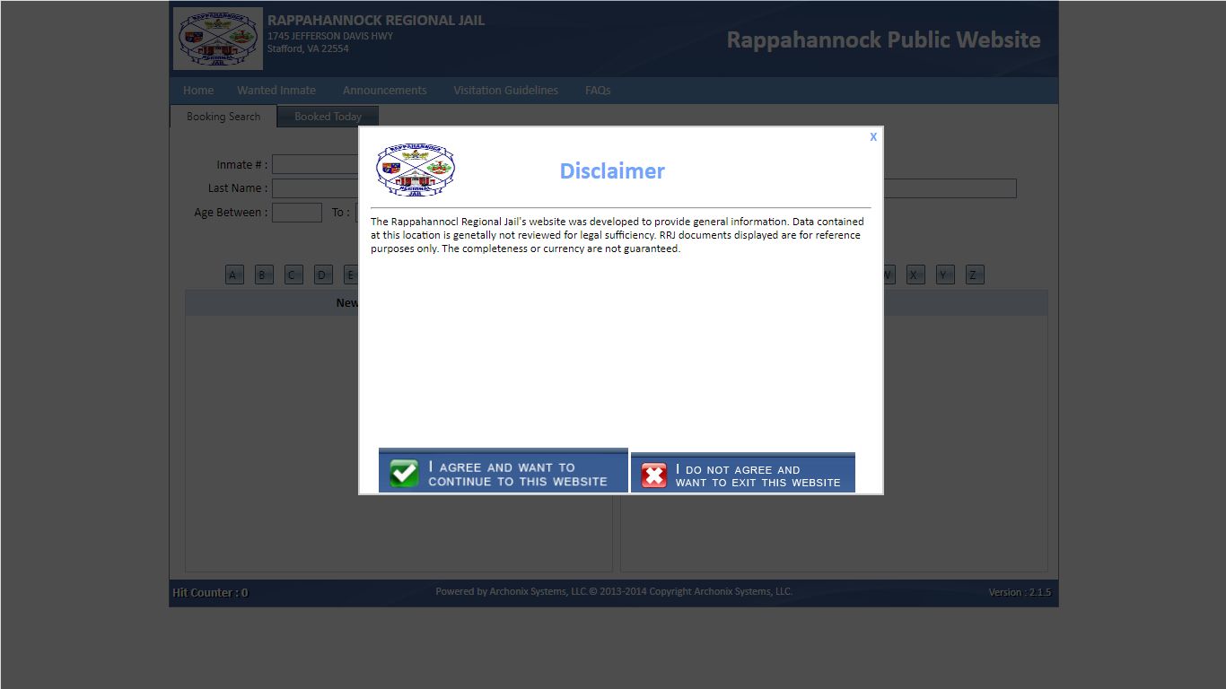 Rappahannock Public Website - rrjail