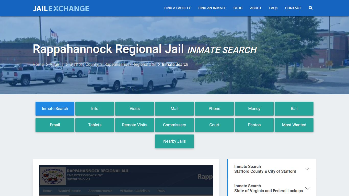 Inmate Search: Roster & Mugshots - Rappahannock Regional Jail, VA