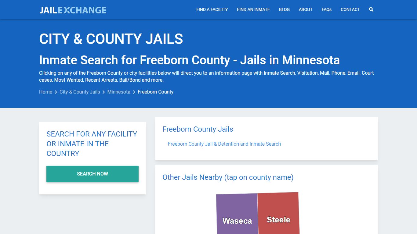 Inmate Search for Freeborn County | Jails in Minnesota - Jail Exchange