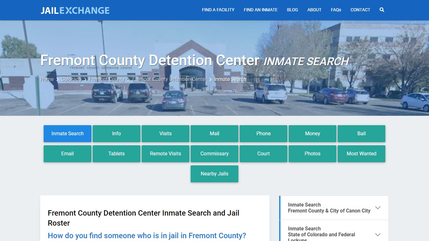 Fremont County Detention Center Inmate Search - Jail Exchange