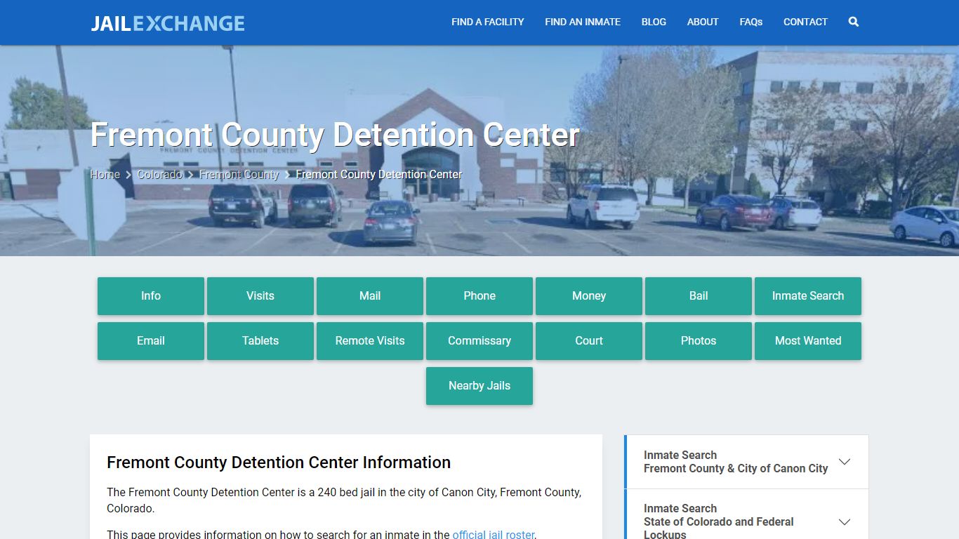 Fremont County Detention Center, CO Inmate Search, Information