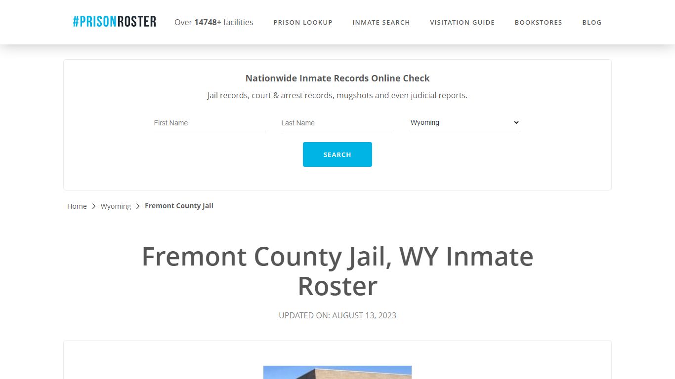 Fremont County Jail, WY Inmate Roster - Prisonroster
