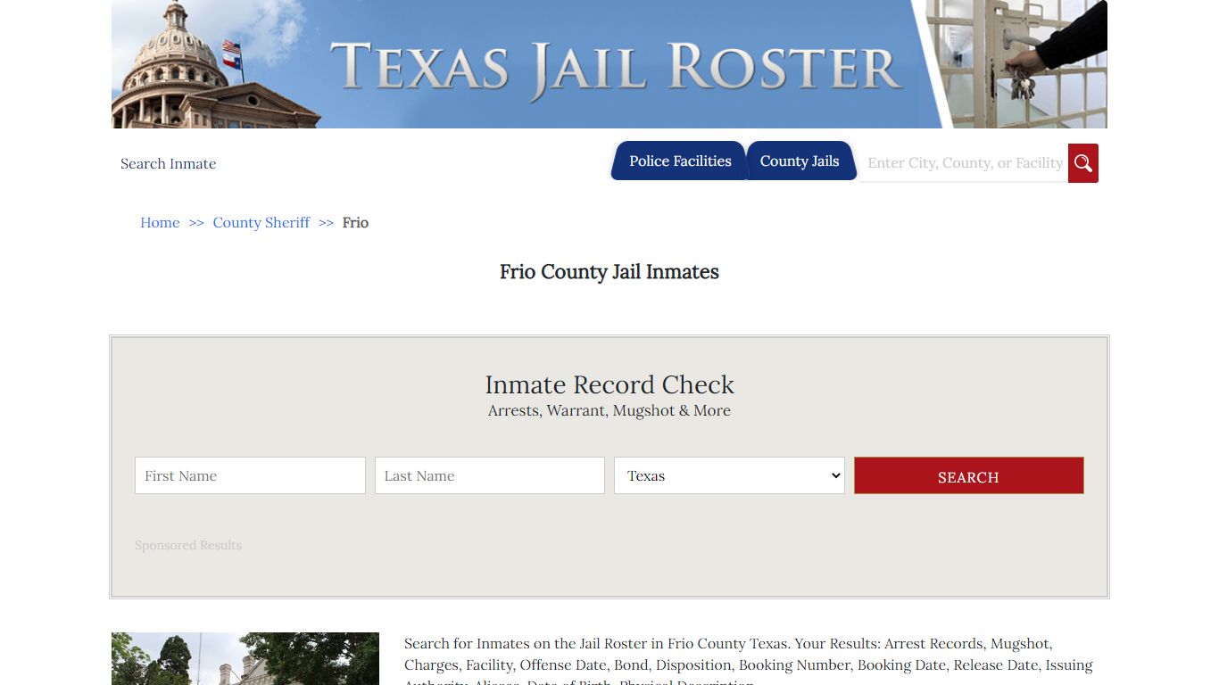 Frio County Jail Inmates | Jail Roster Search