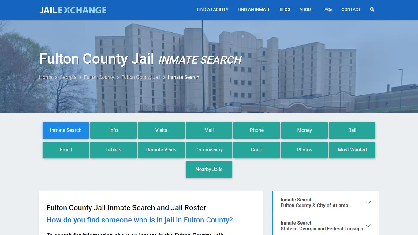 Inmate Search: Roster & Mugshots - Fulton County Jail, GA - Jail Exchange