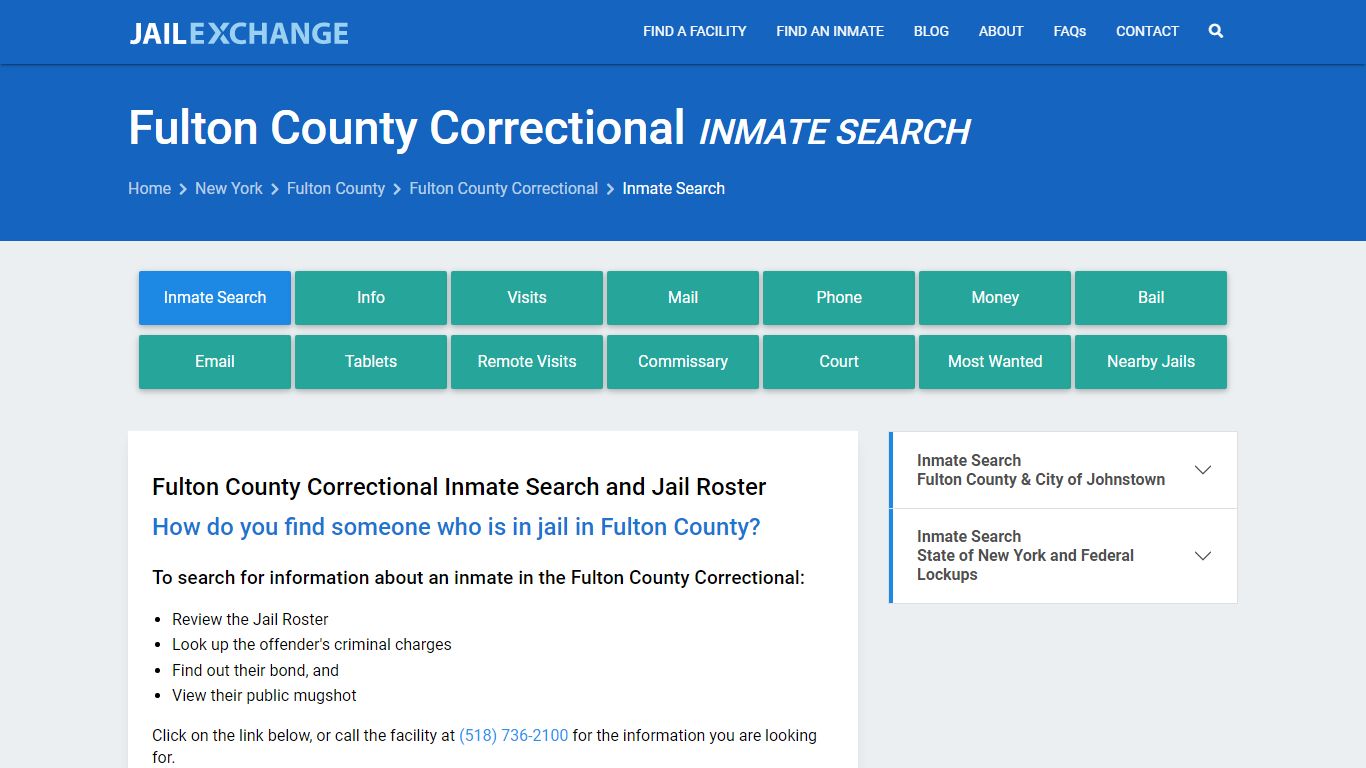 Fulton County Correctional Inmate Search - Jail Exchange