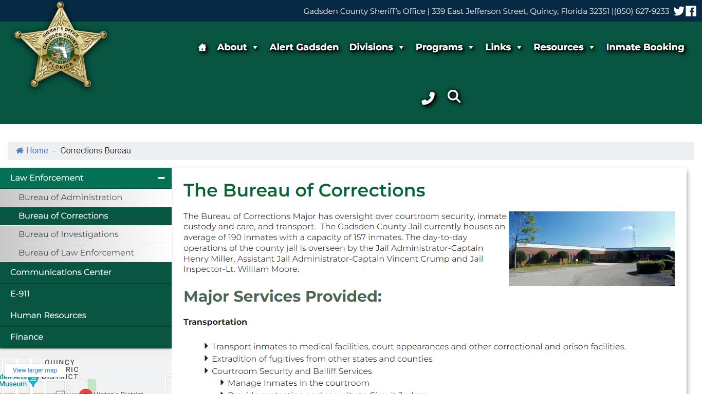 Corrections Bureau – Gadsden County Sheriff's Office