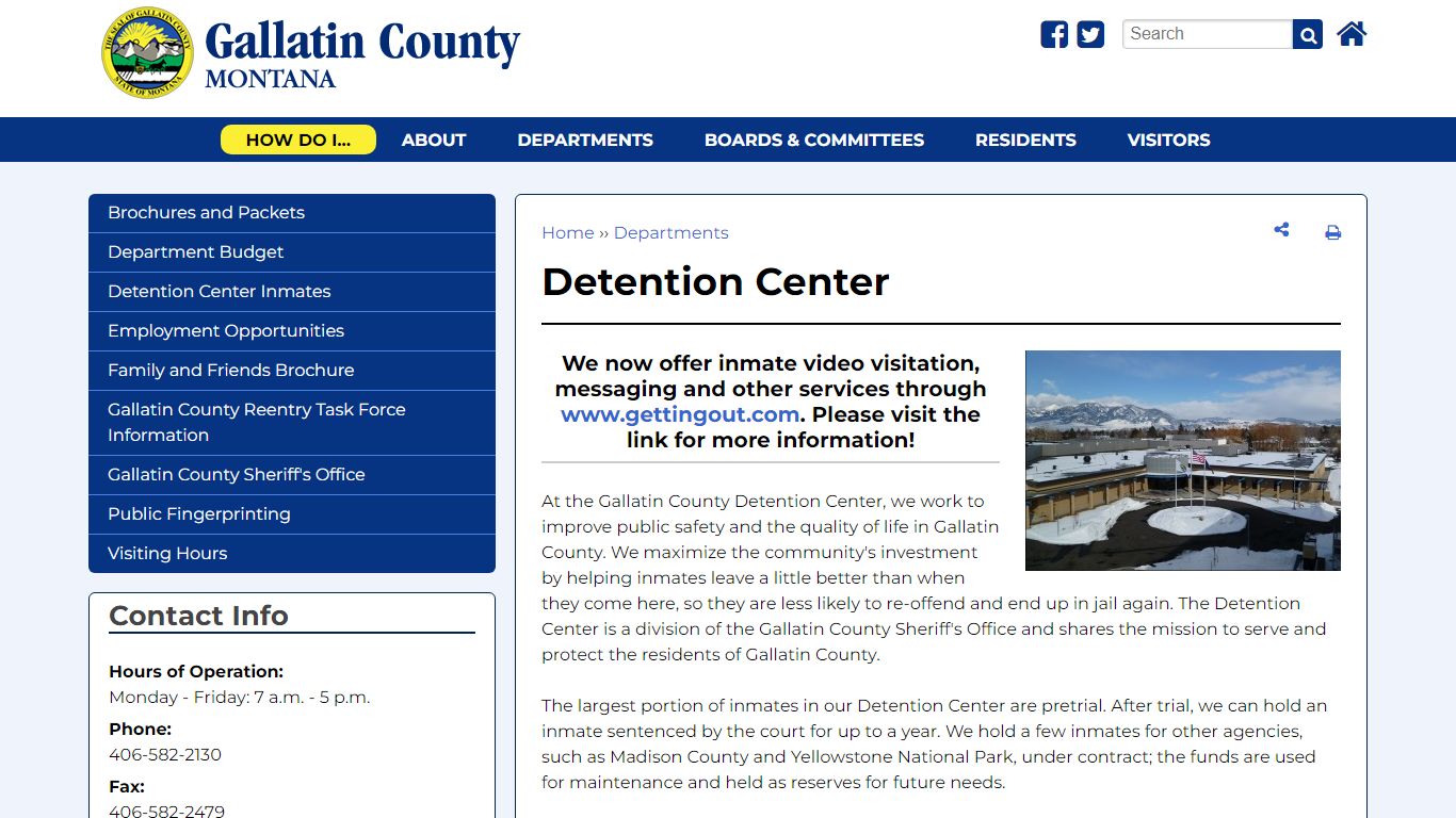 Detention Center | Gallatin County, MT