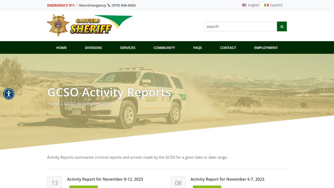 GCSO Activity Reports - Garfield County Sheriff Colorado
