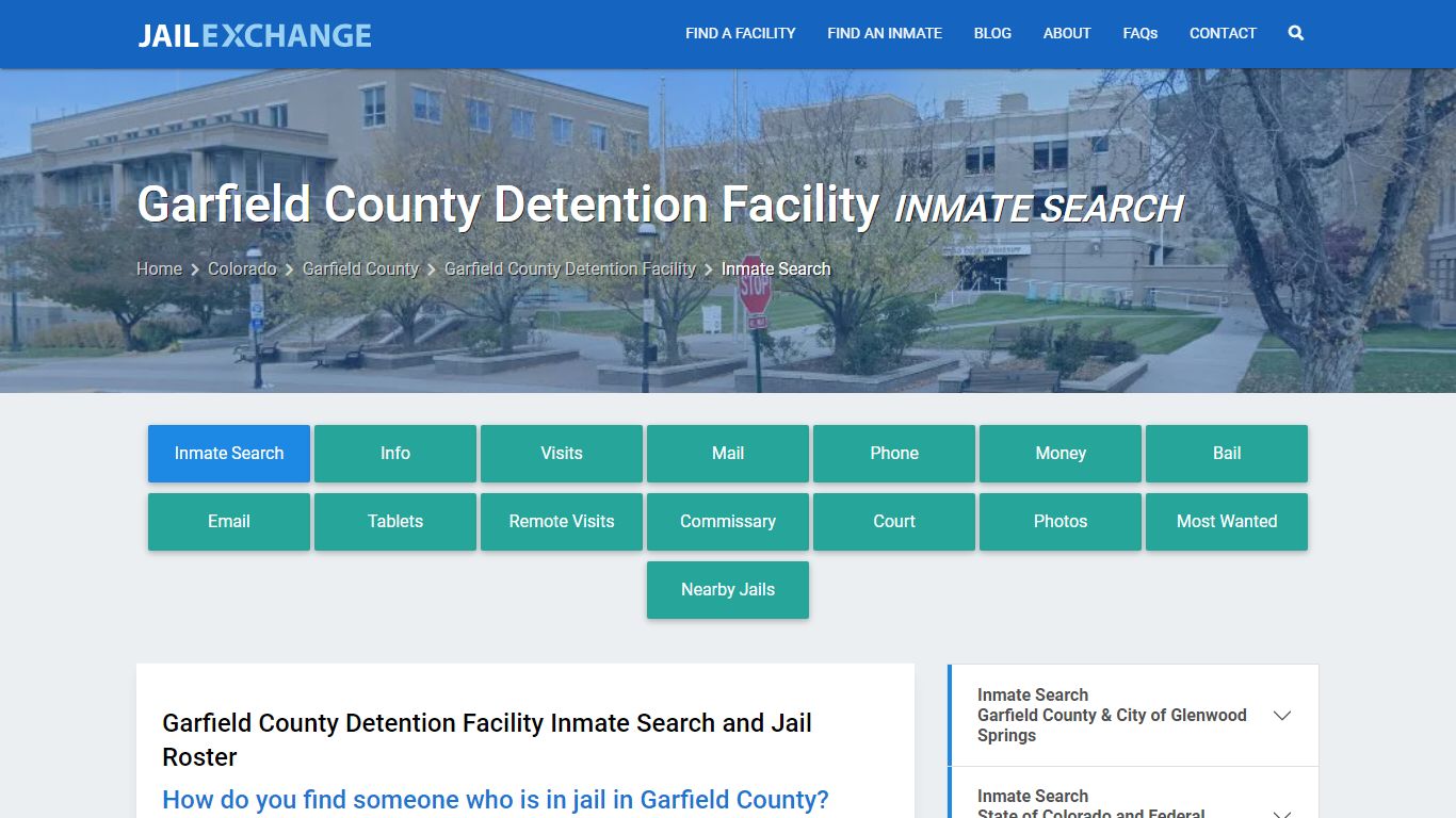 Garfield County Detention Facility Inmate Search - Jail Exchange