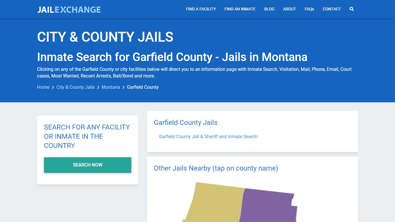 Inmate Search for Garfield County | Jails in Montana - Jail Exchange