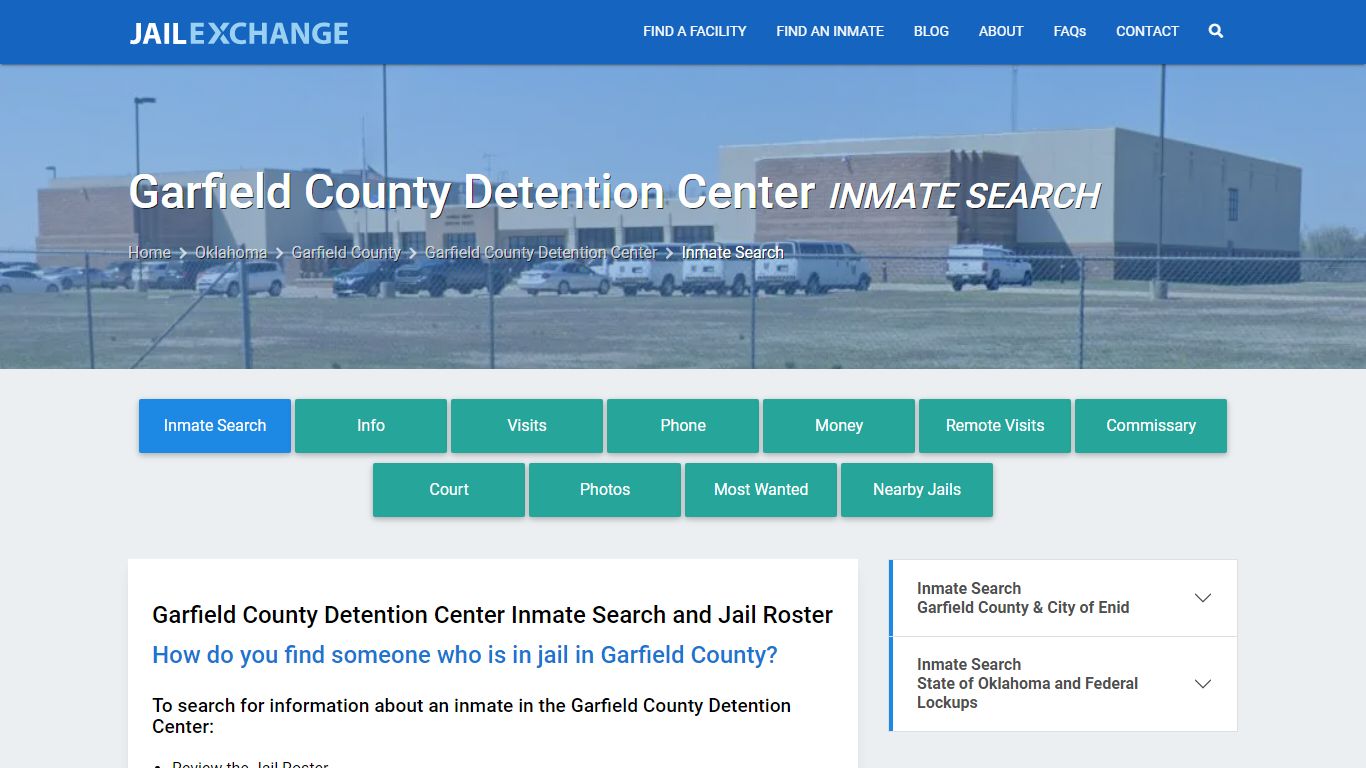 Garfield County Detention Center Inmate Search - Jail Exchange