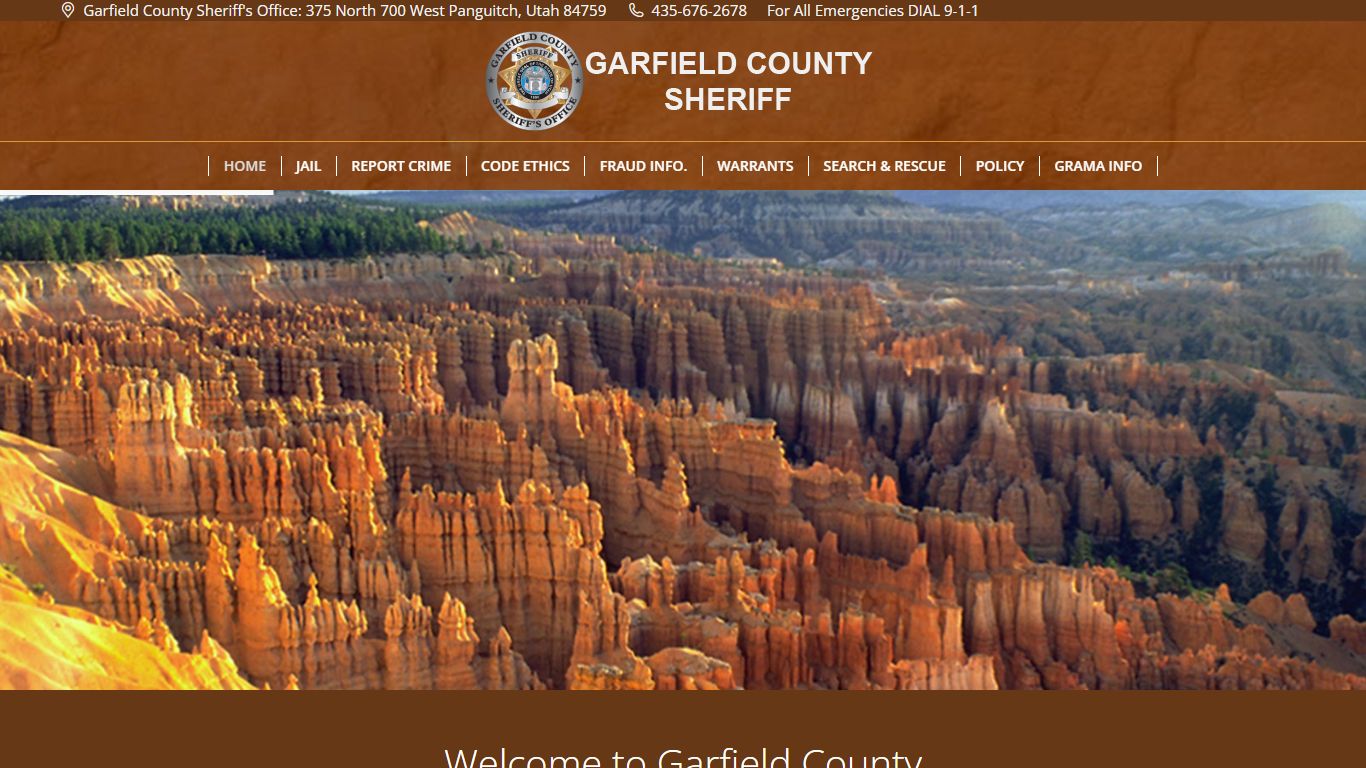 Garfield County Sheriff | Panguitch, Utah – Garfield County Jail in ...
