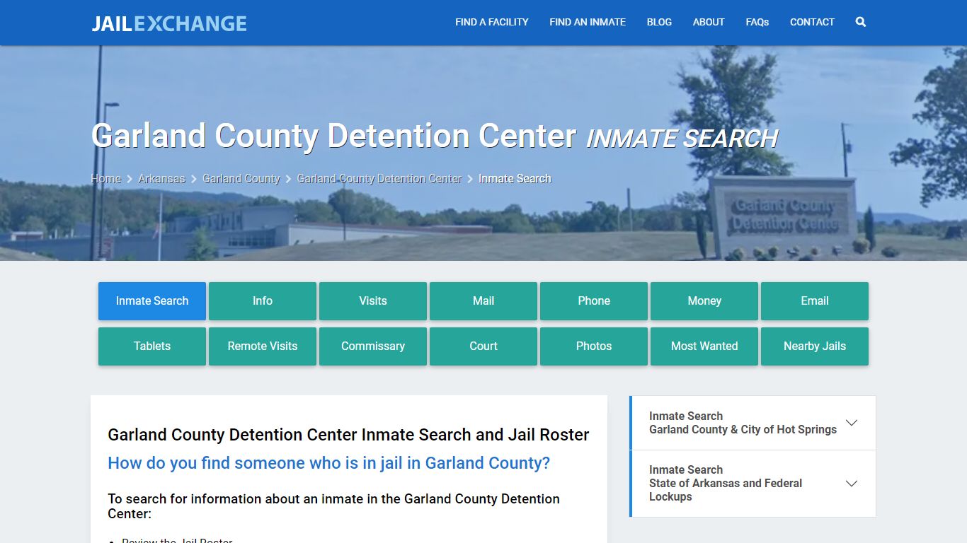 Garland County Detention Center Inmate Search - Jail Exchange