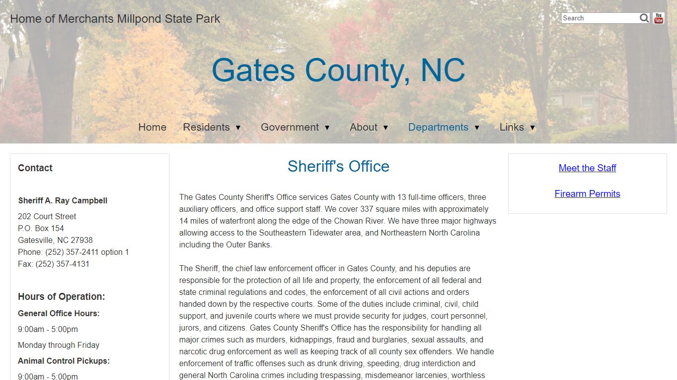 Sheriff's Office - Gates County, NC