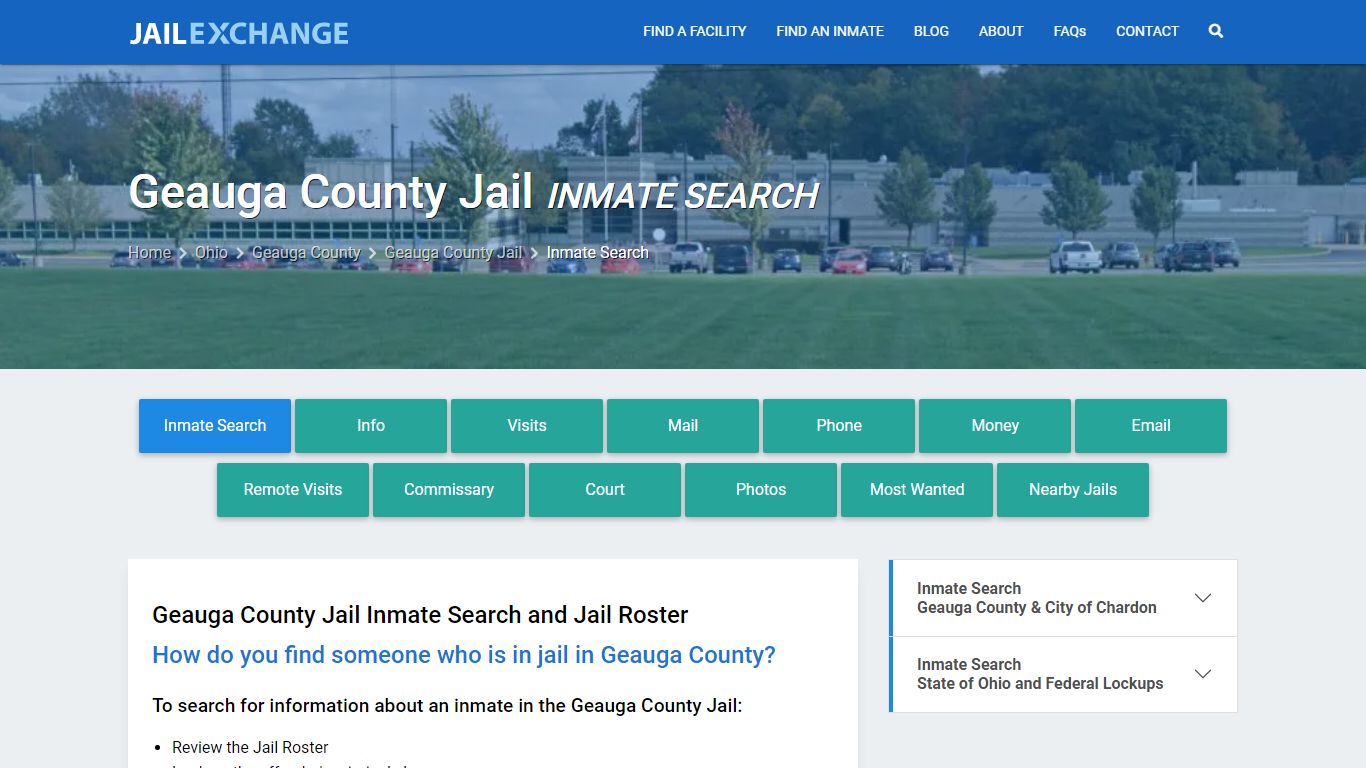 Geauga County Jail Inmate Search - Jail Exchange