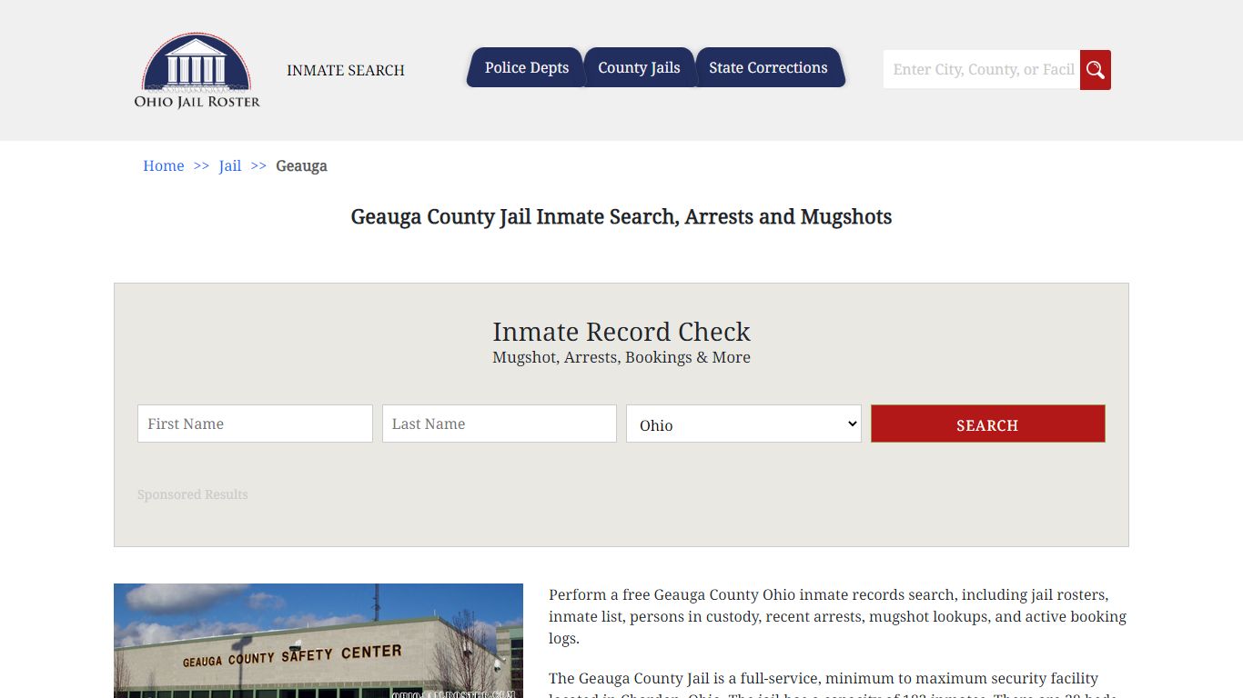 Geauga County Jail Inmate Search, Arrests and Mugshots