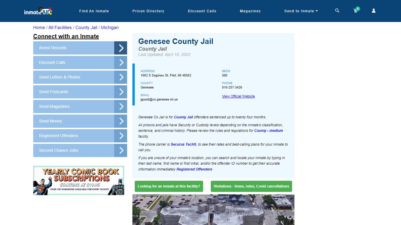 Genesee County Jail - Inmate Locator - Flint, MI