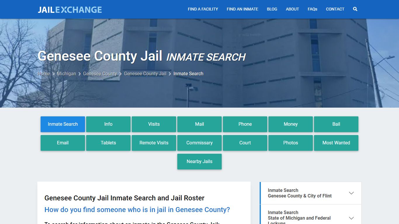 Inmate Search: Roster & Mugshots - Genesee County Jail, MI