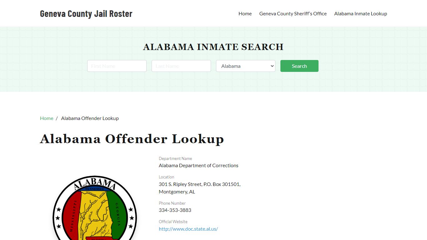 Alabama Inmate Search, Jail Rosters