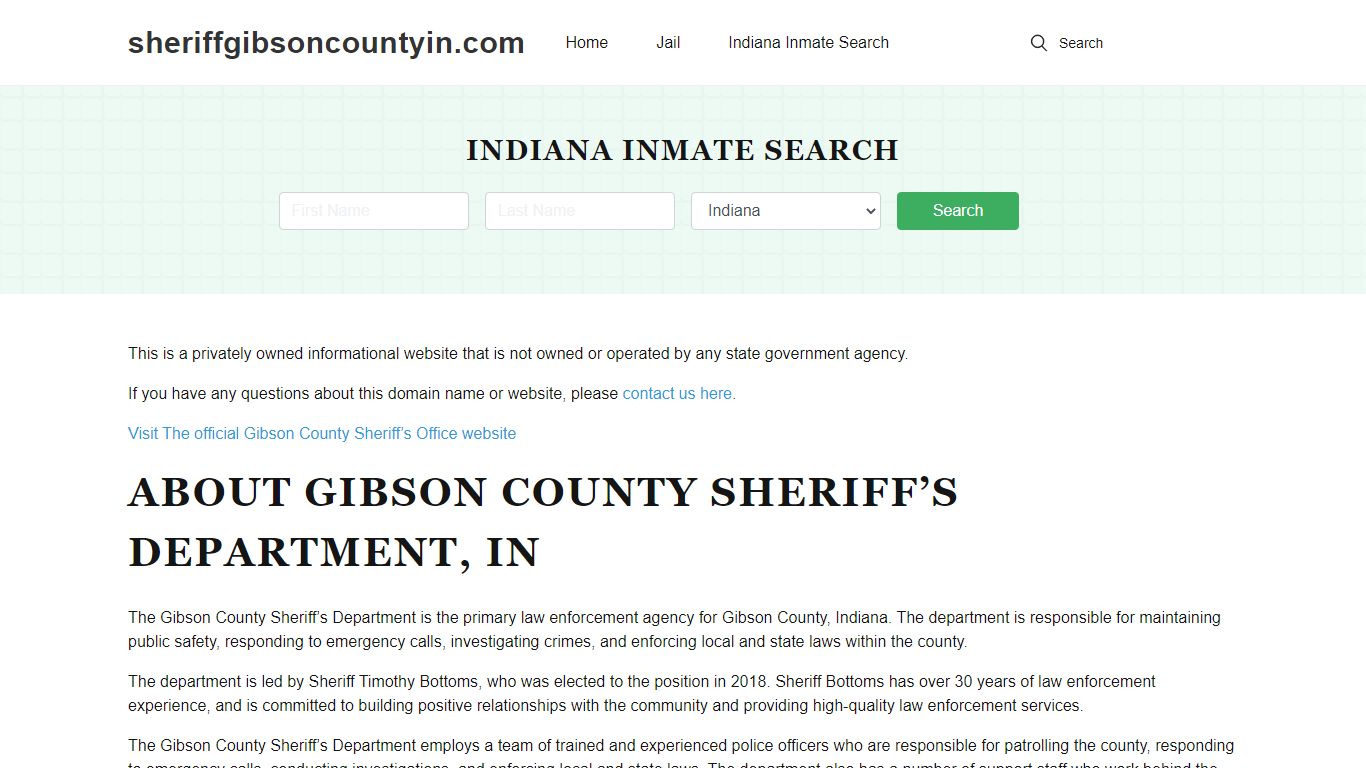 About Gibson County Sheriff's Department, IN