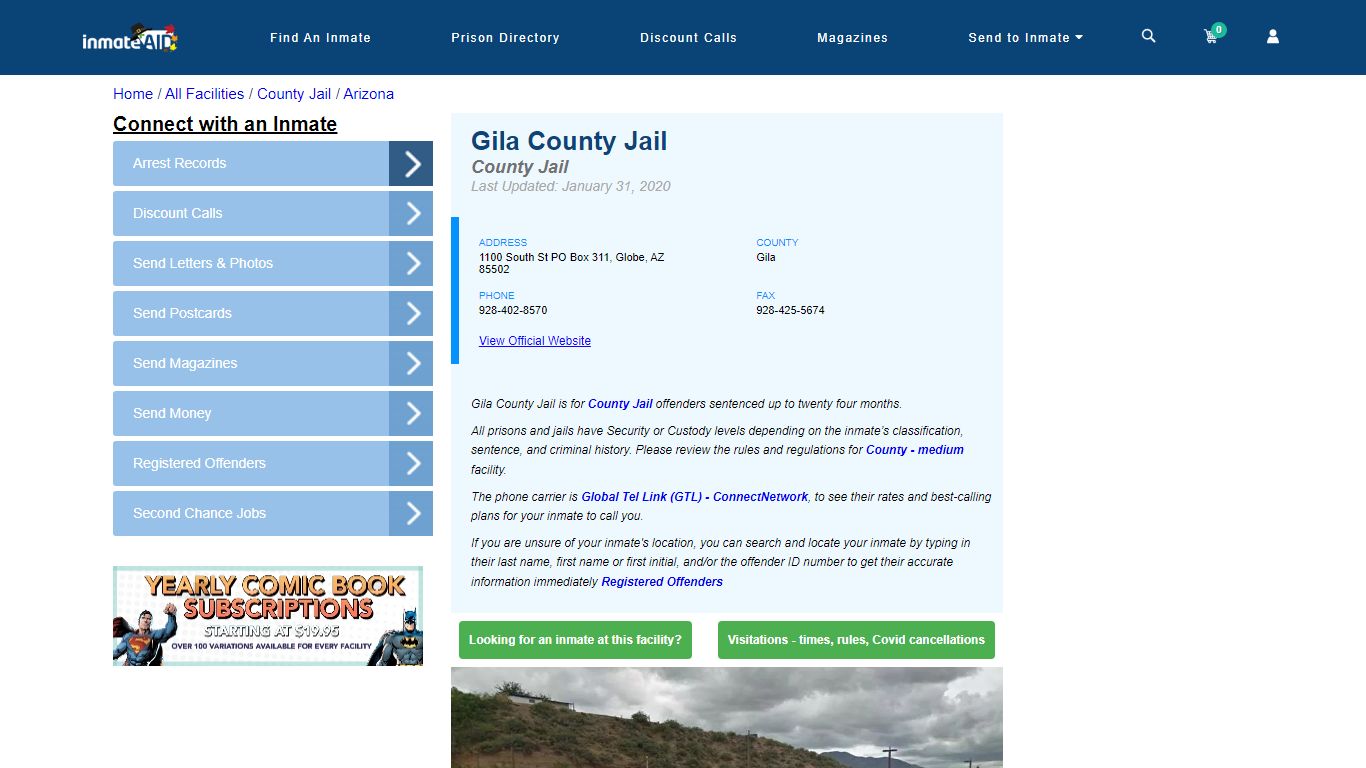 Gila County Jail - Inmate Locator - Globe, AZ