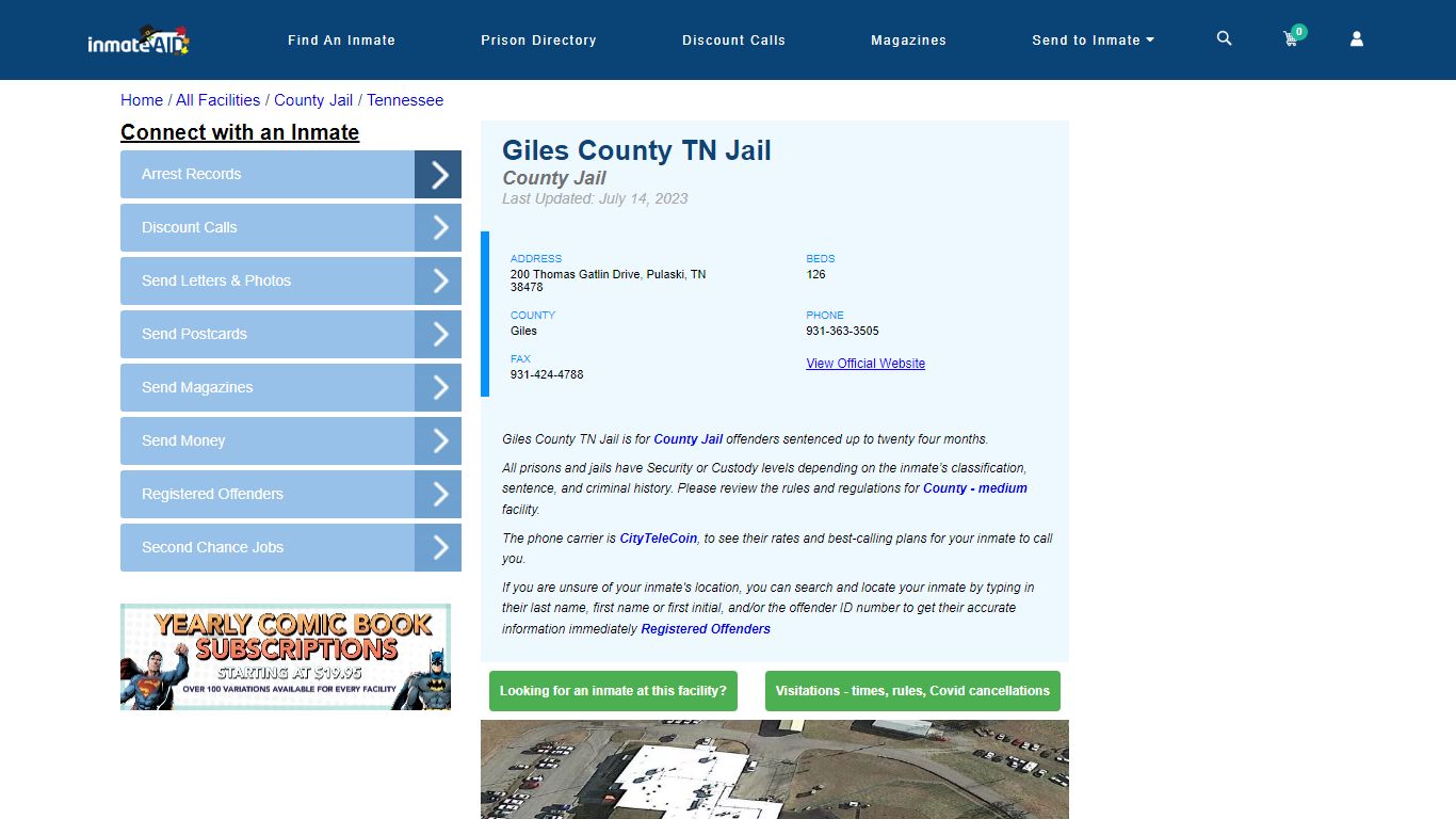 Giles County TN Jail - Inmate Locator - Pulaski, TN