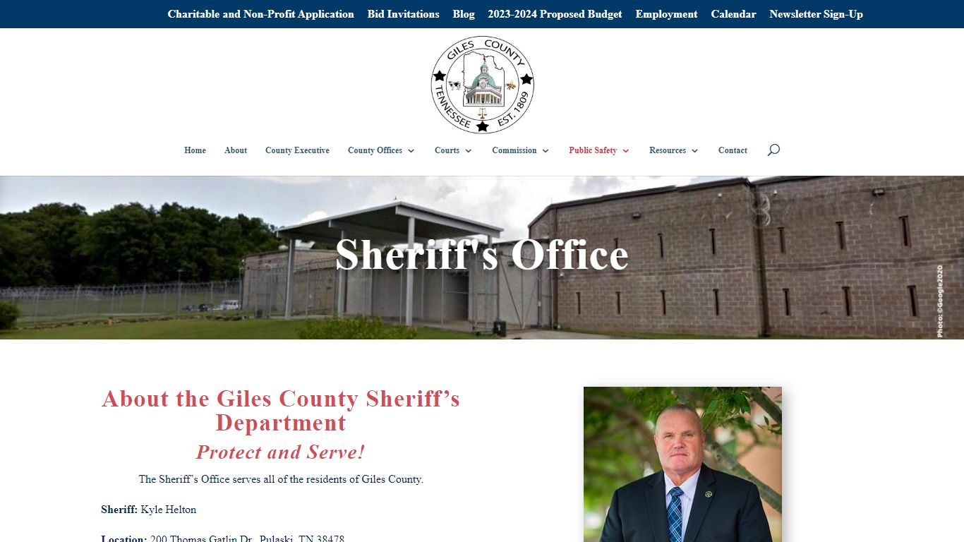 Sheriff | Giles County, Tennessee