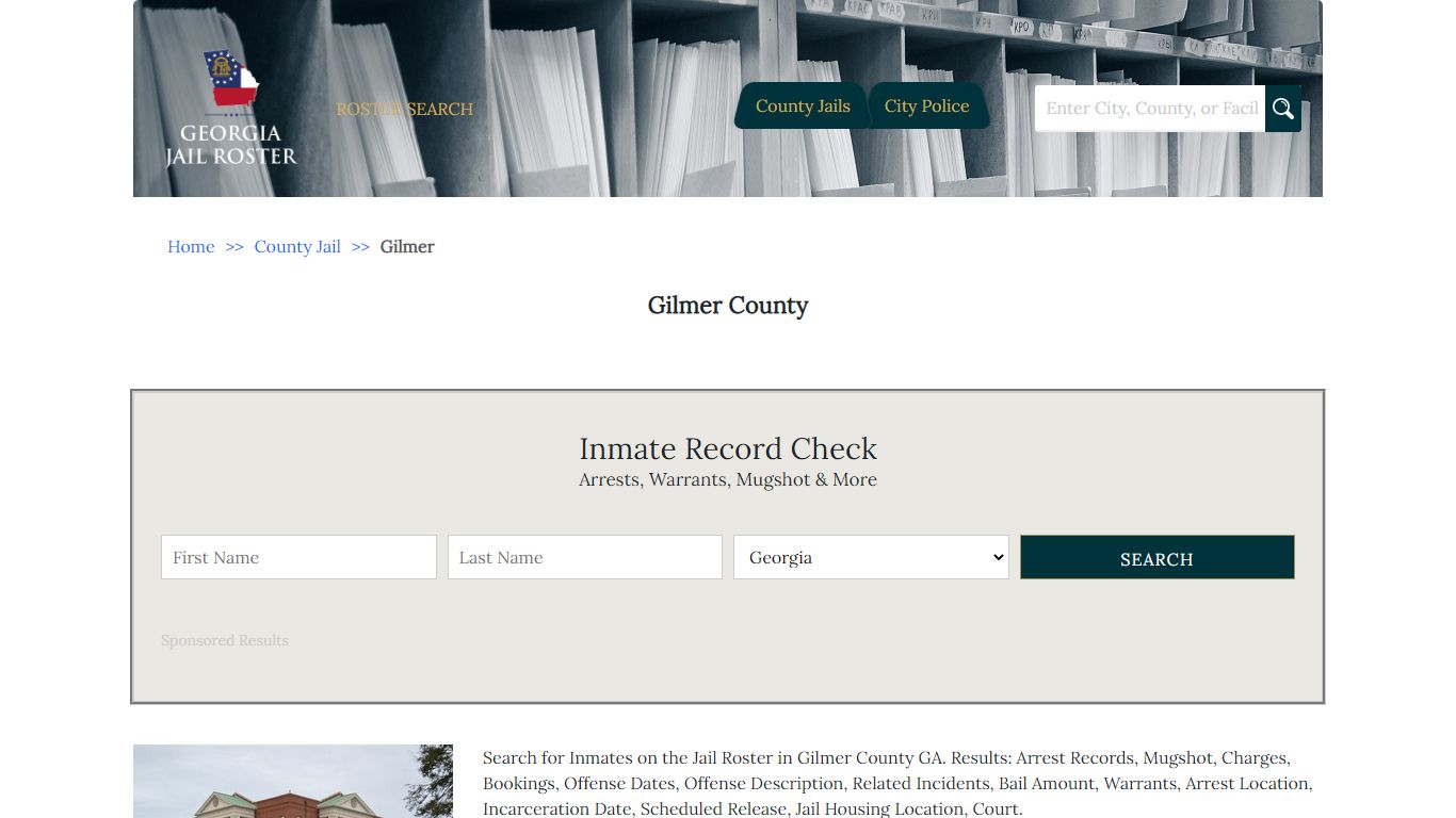 Gilmer County | Georgia Jail Inmate Search