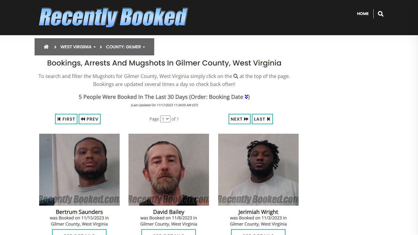 Bookings, Arrests and Mugshots in Gilmer County, West Virginia