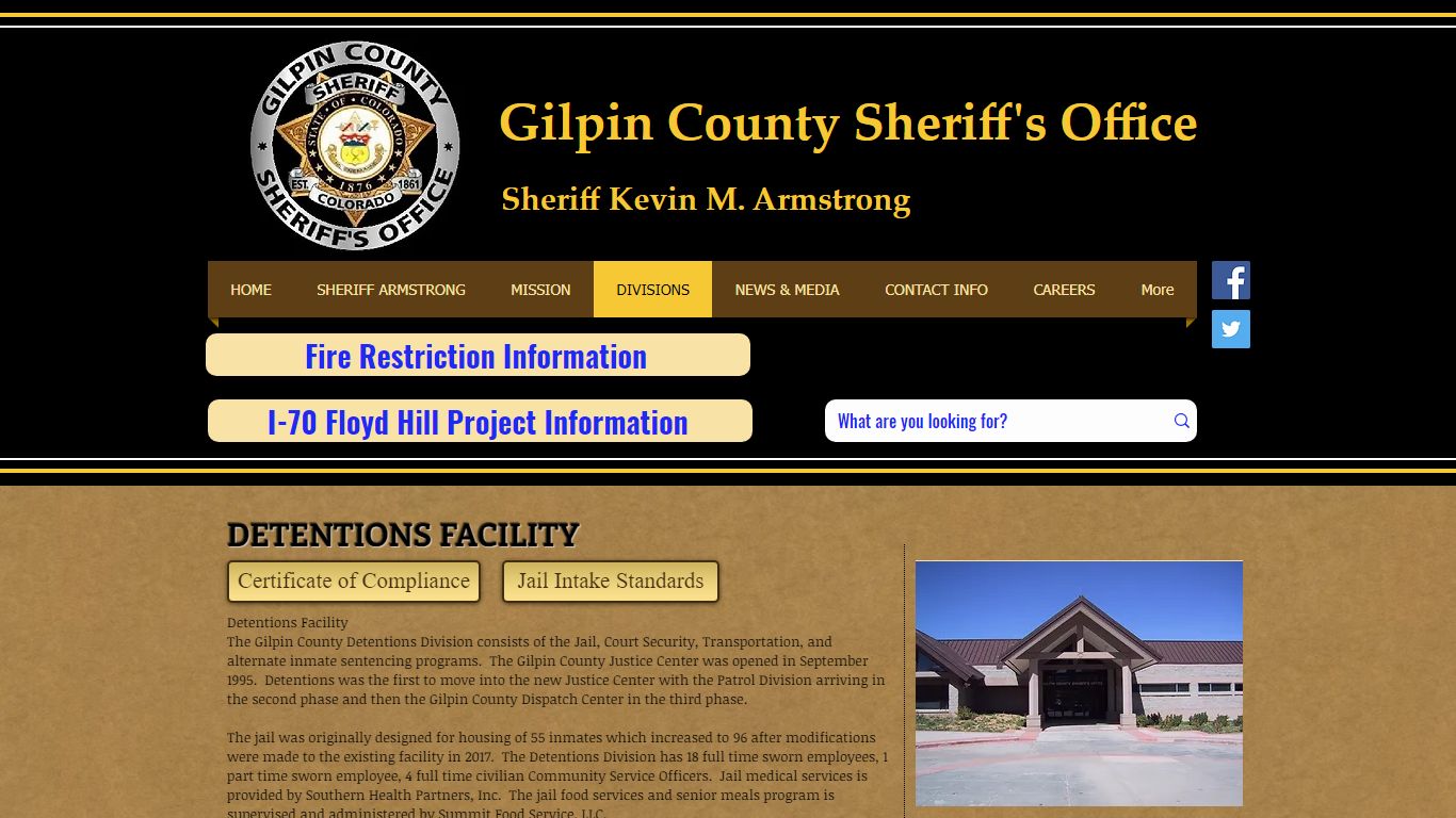 Gilpin County Sheriff's Office | Detentions
