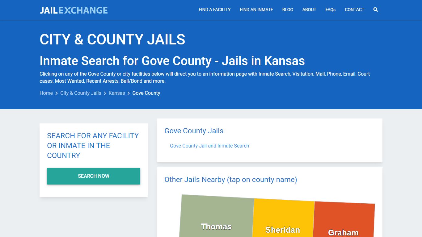 Inmate Search for Gove County | Jails in Kansas - Jail Exchange