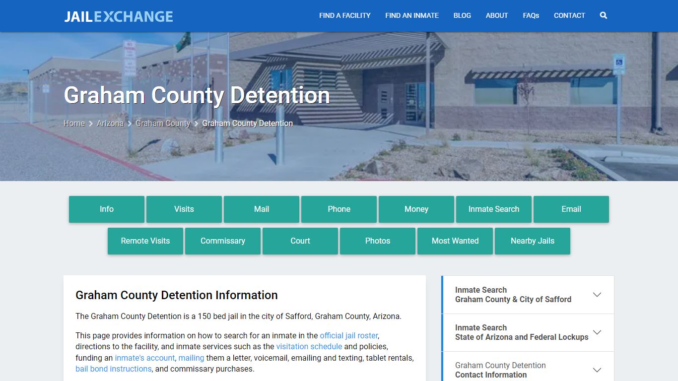 Graham County Detention, AZ Inmate Search, Information - Jail Exchange