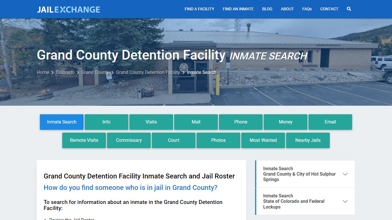 Grand County Detention Facility Inmate Search - Jail Exchange