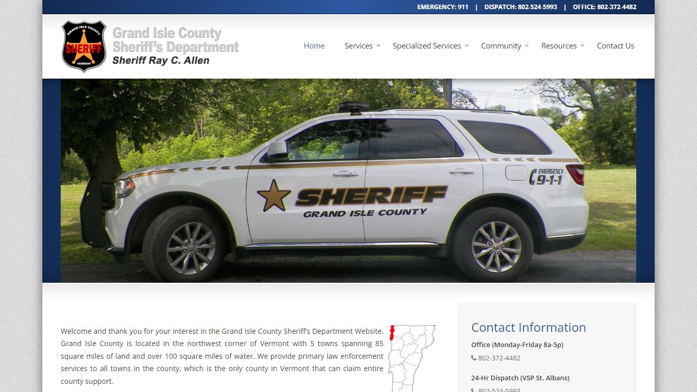 Home Page - Grand Isle County Sheriff's Dept
