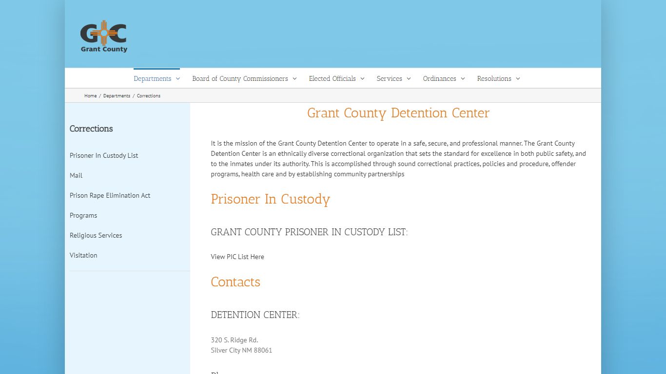 Corrections – Grant County