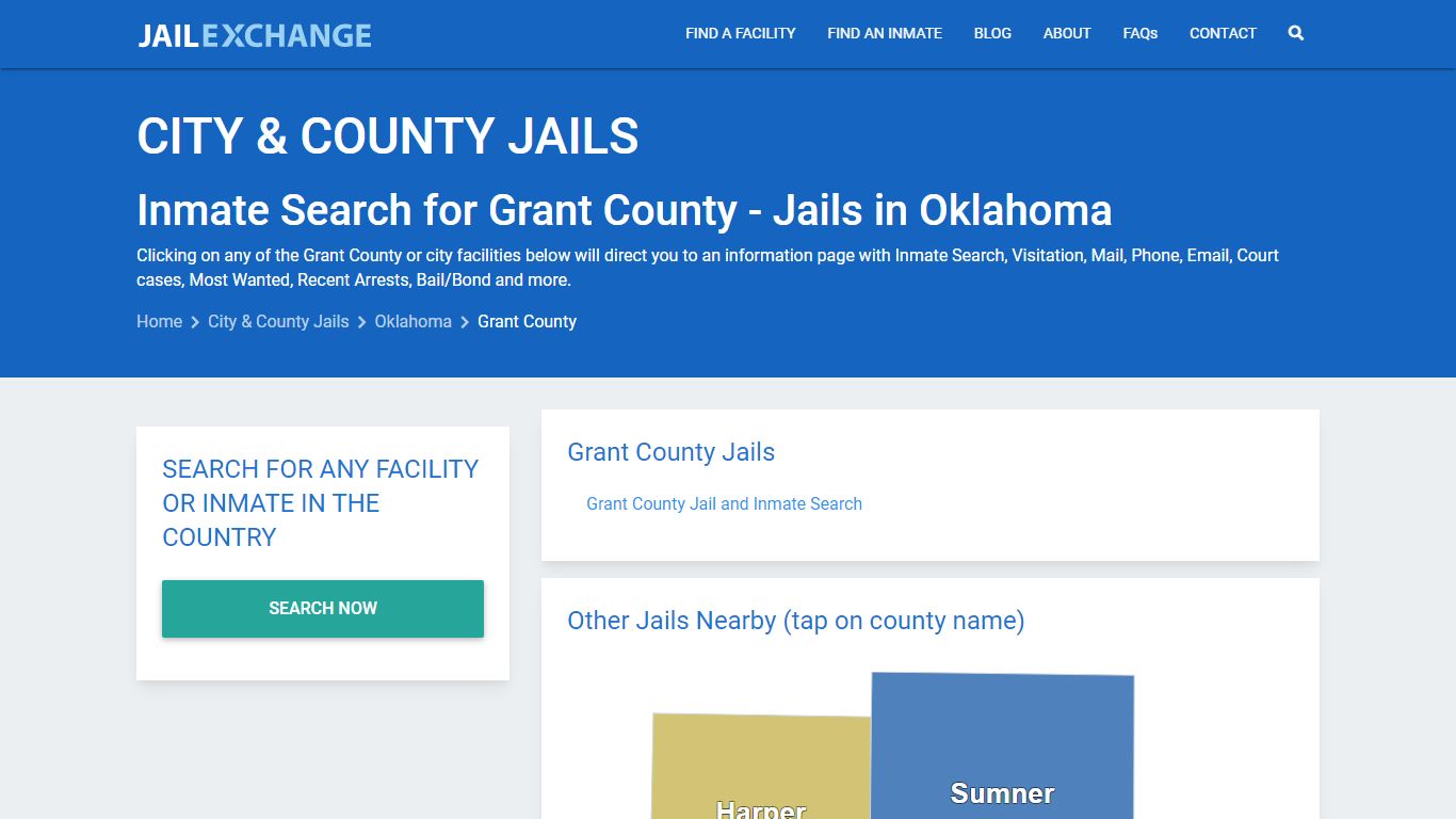 Inmate Search for Grant County | Jails in Oklahoma - Jail Exchange