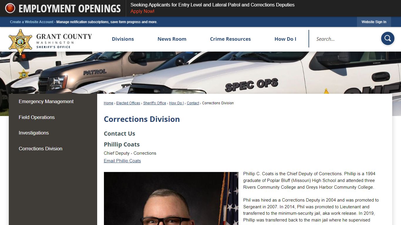 Corrections Division | Grant County, WA